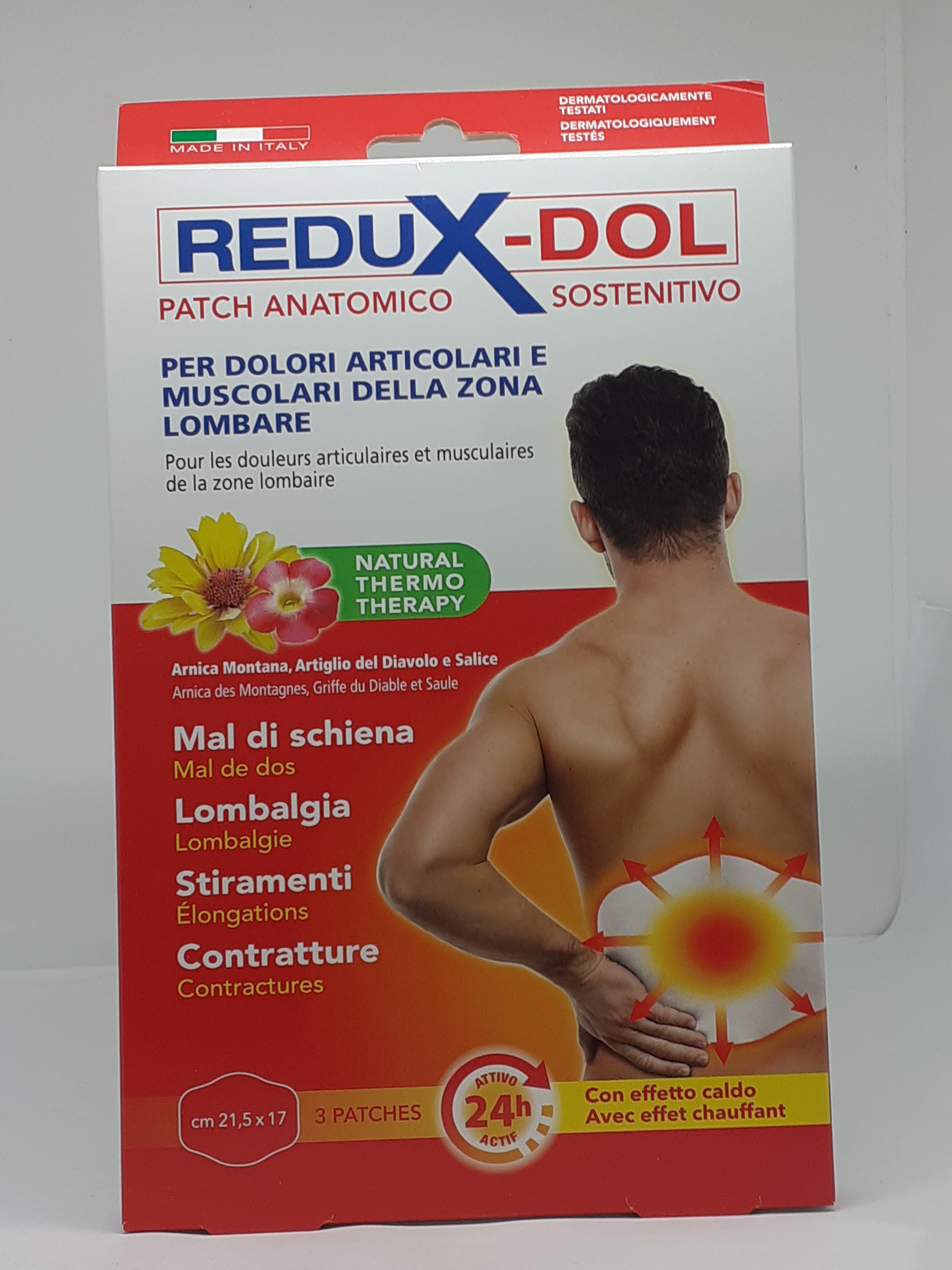 REDUX-DOL patch anatomico zona Lombare, 24h