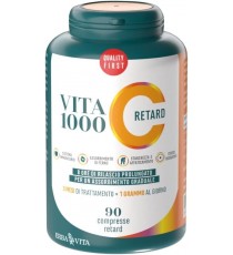 ERBA VITA VitaC 1000 Retard - 90 Compresse Vitamina C - Integratore alimentare a base di vitamina C a rilascio prolungato di 8 o
