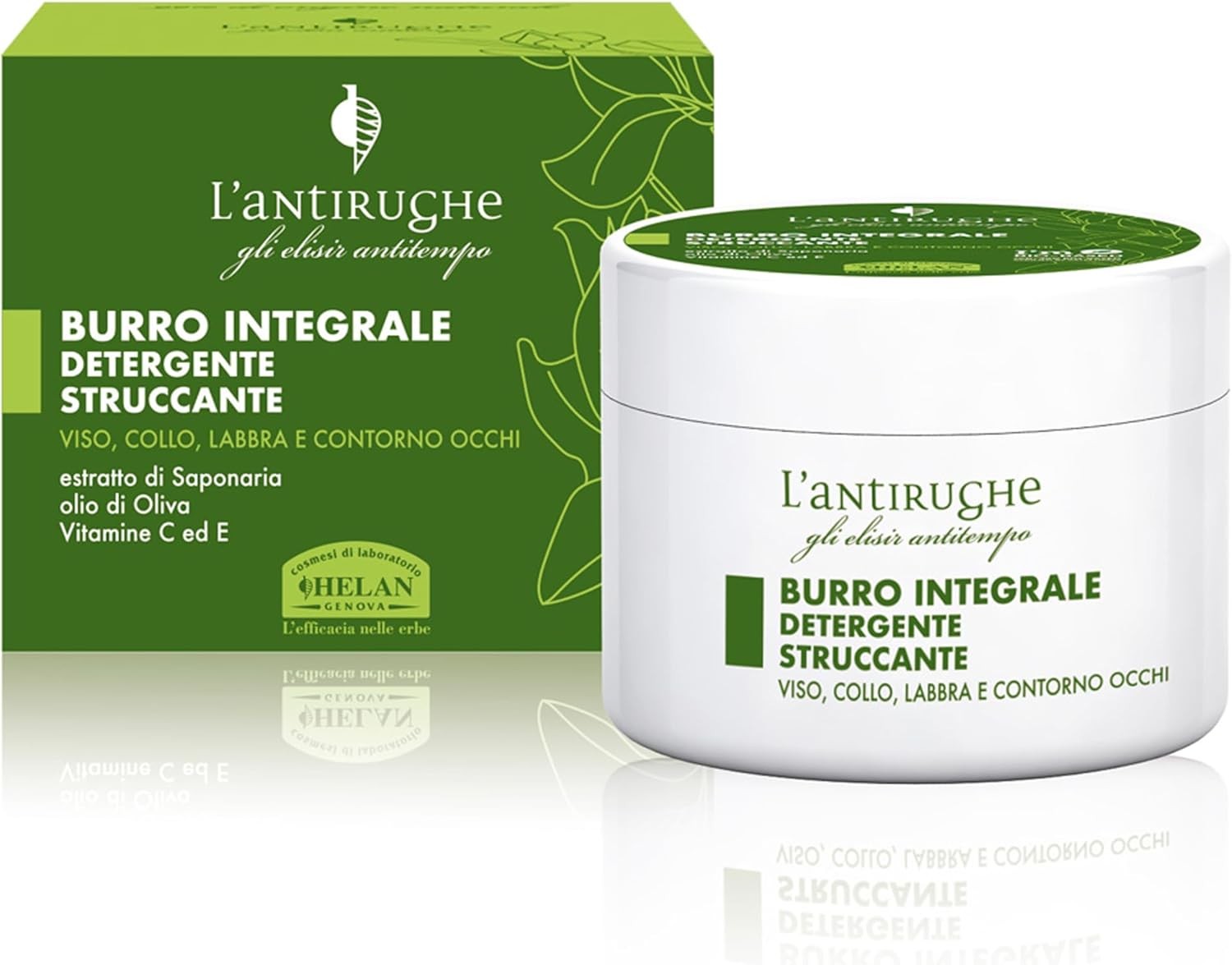 Helan Elisir Antitempo - Burro Struccante Viso e Occhi Oleoso in Gel 99% Naturale, Olio Struccante Detergente Viso con Vitamina 