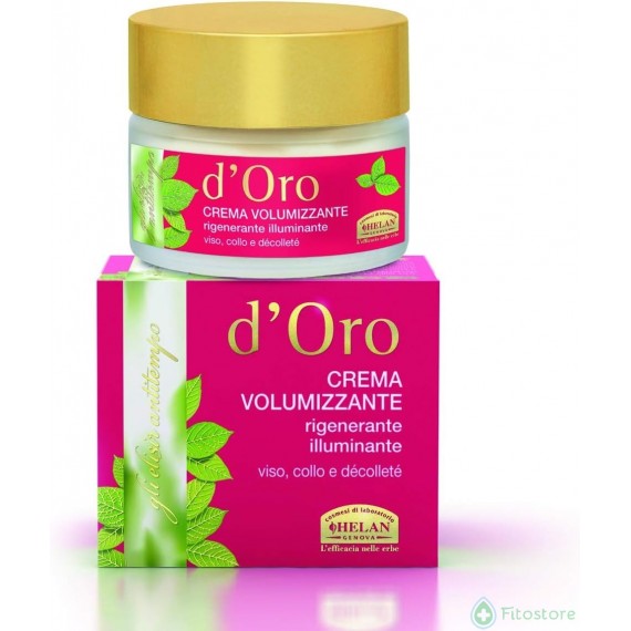 Helan, Elisir Antitempo d'Oro, Crema Viso Antirughe, Siero Volumizzante Viso e Collo Donna, Ideale per Il Benessere della Pelle 