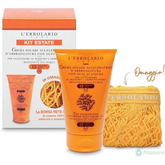 KIT ESTATE Crema Solare SPF 15 e Borsa rete da mare IN OMAGGIO