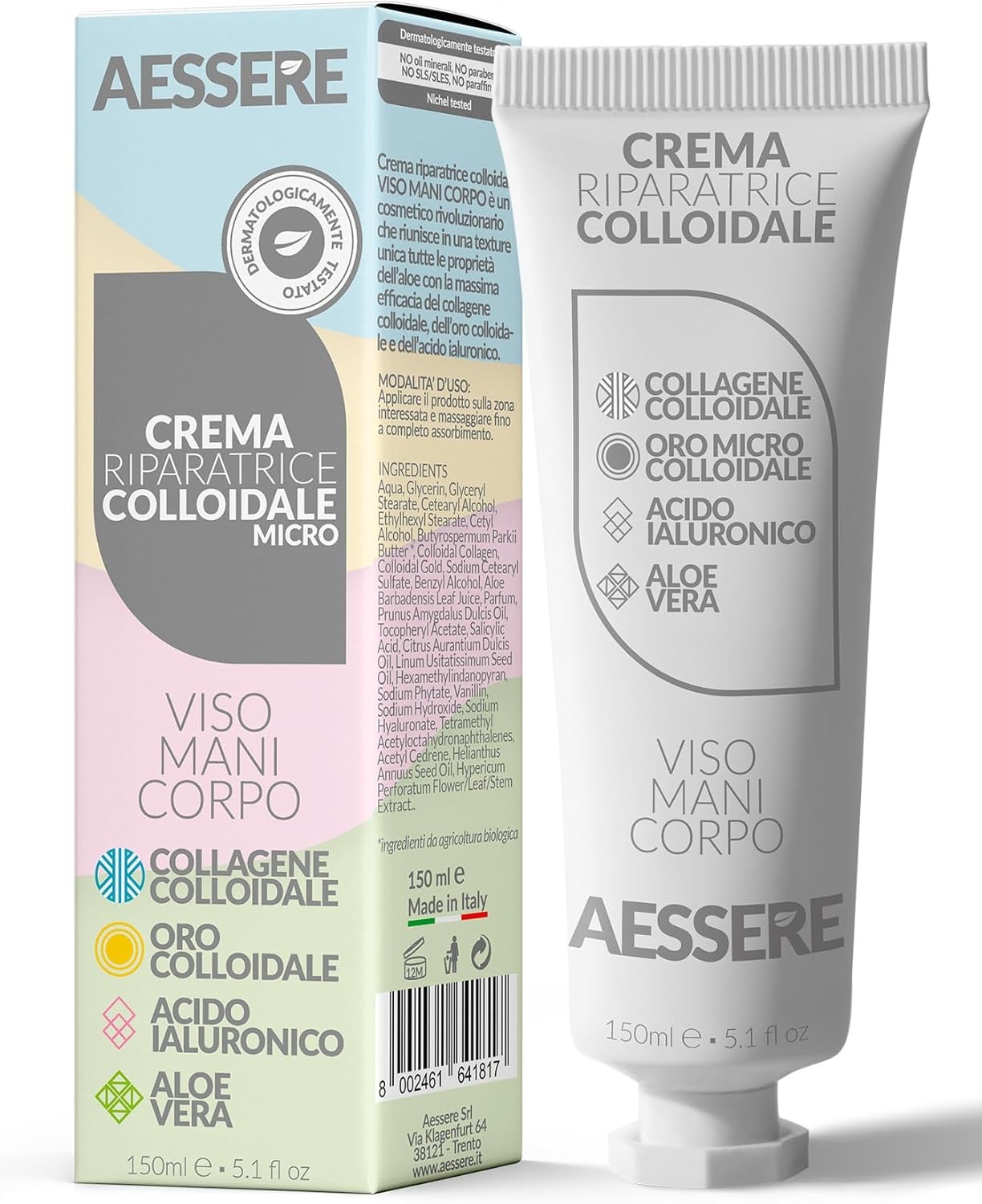 Crema Riparatrice Colloidale - Per viso, mani, corpo - 150ml