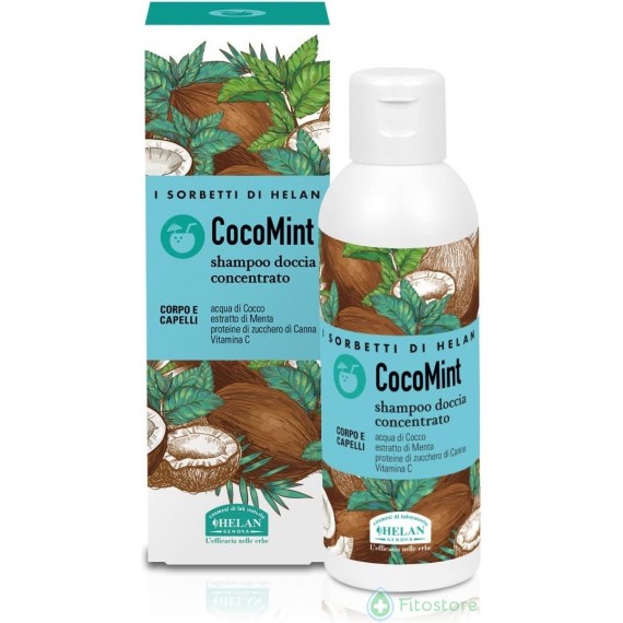 Helan, I Sorbetti CocoMint, Shampoo e Bagnoschiuma Uomo e Donna Profumato con Menta e Acqua di Cocco, Docciaschiuma Gel Fresco D