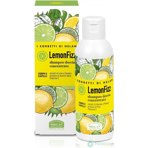 Helan, I Sorbetti LemonFizz - Shampoo e Bagnoschiuma Uomo e Donna Profumato con Estratti di Lime e Zenzero, Shampoo e Docciaschi