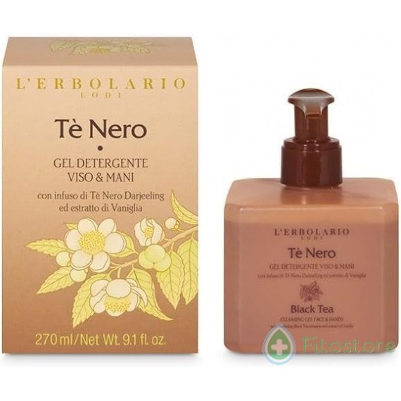 L'Erbolario - Gel Detergente Viso &amp Mani - TE' NERO - 270 ml