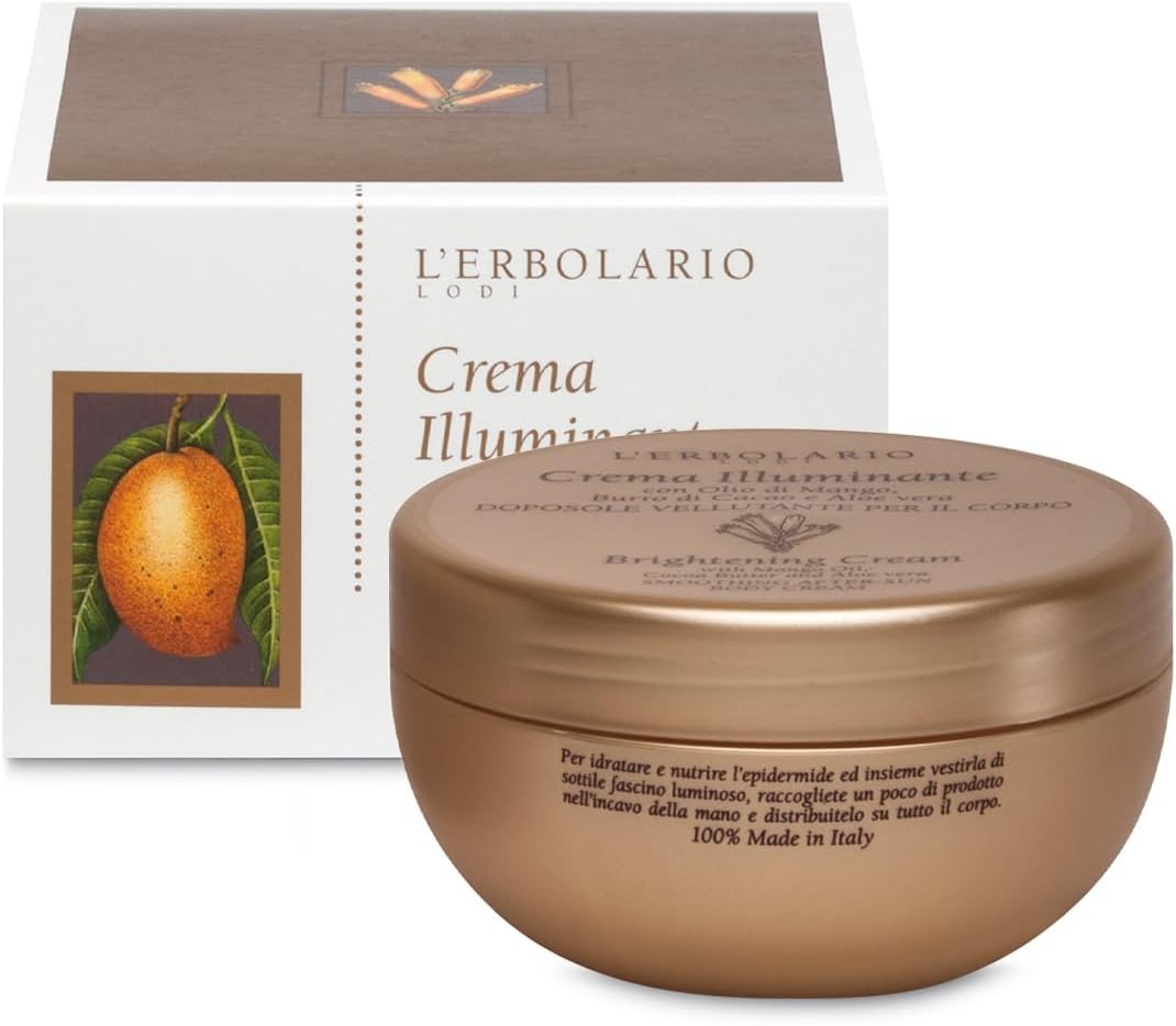 L'Erbolario Crema Illuminante Doposole - Idratante e Nutriente con Aloe Vera e Oli Naturali - Per Tutti i Tipi di Pelle - Made i